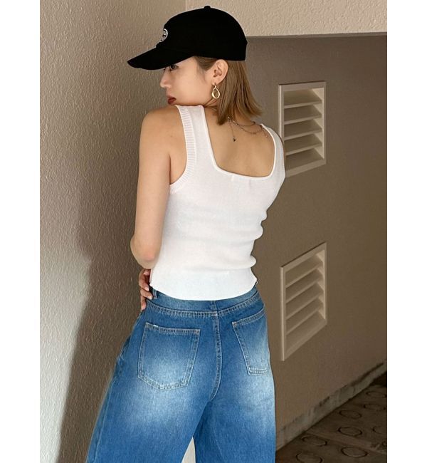 MURUA「スクエアミニマルタンク」|ニット・セーター|