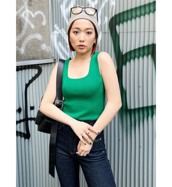 MURUA「スクエアミニマルタンク」|ニット・セーター|