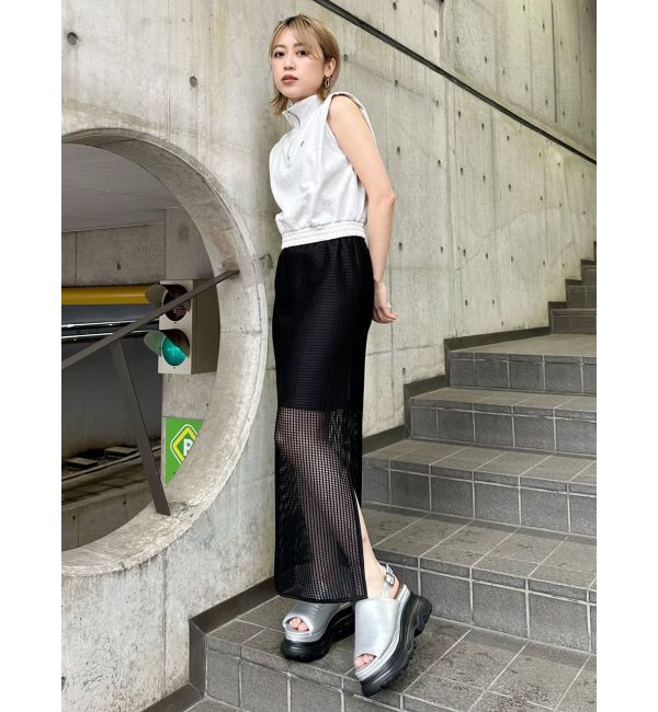 MURUA「シースルーメッシュスカート」|スカート|