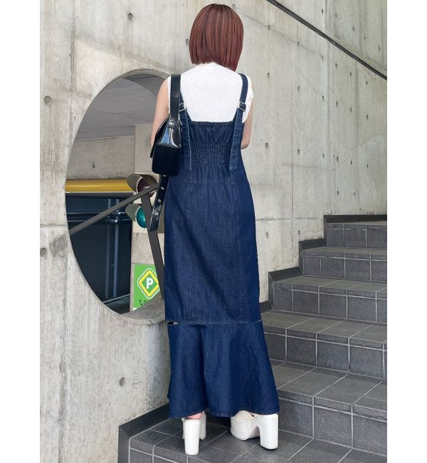 MURUA「デニムジャンパースカート」|ワンピース|