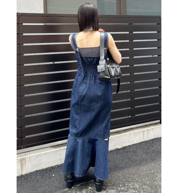 MURUA「デニムジャンパースカート」|ワンピース|