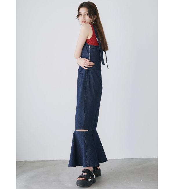 MURUA「デニムジャンパースカート」|ワンピース|