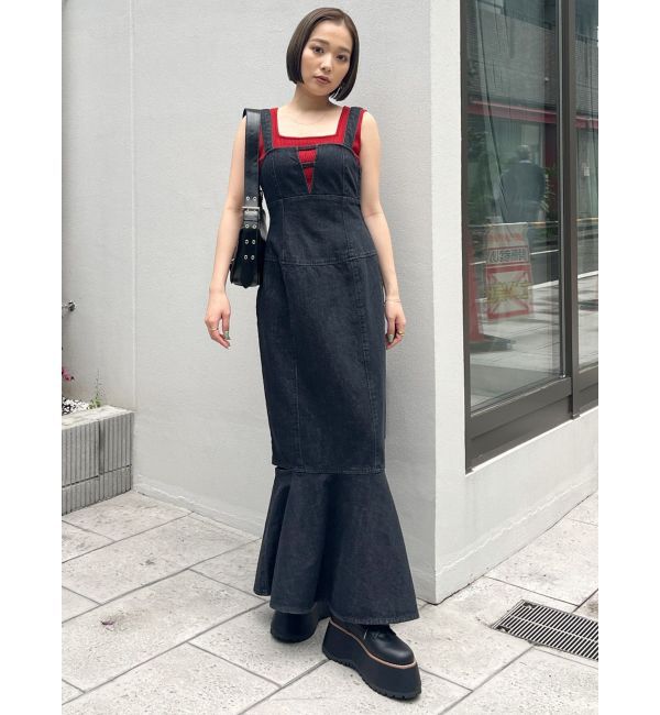 MURUA「デニムジャンパースカート」|ワンピース|