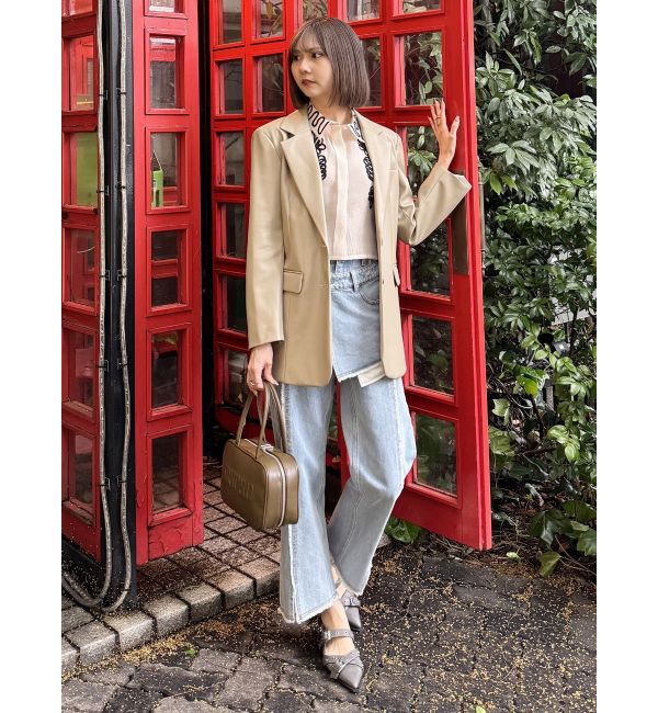 MURUA「スカートレイヤードデニム」|デニム|