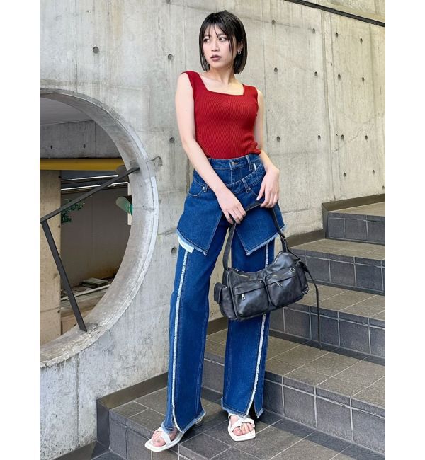 MURUA「デザインリブタンク」|ニット・セーター|