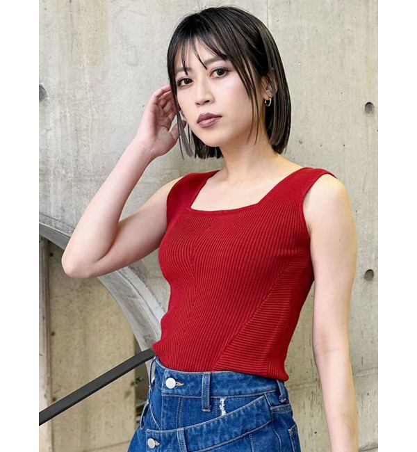 MURUA「デザインリブタンク」|ニット・セーター|