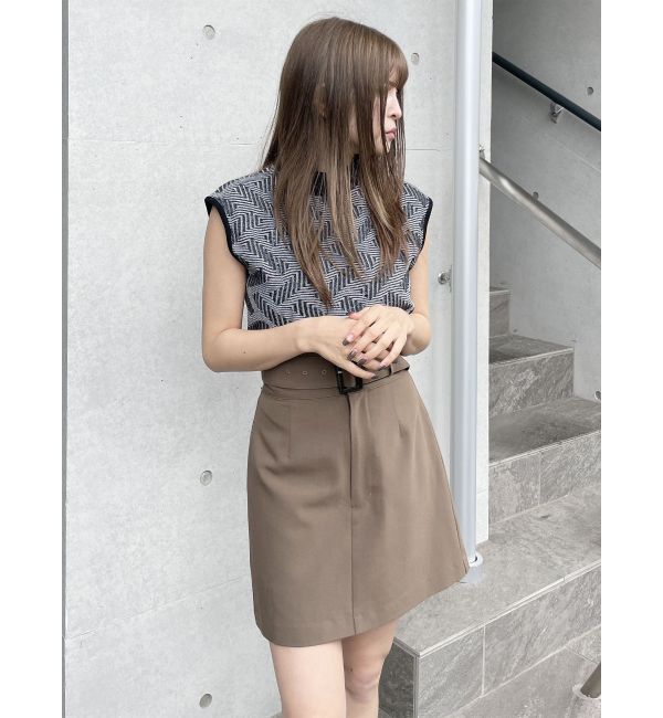 MURUA「ハイウエストベルトミニスカート」|スカート|