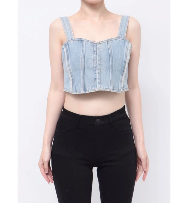 MURUA「フリンジデニムビスチェ」|キャミソール|