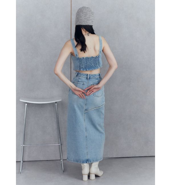 MURUA「フリンジデニムビスチェ」|キャミソール|