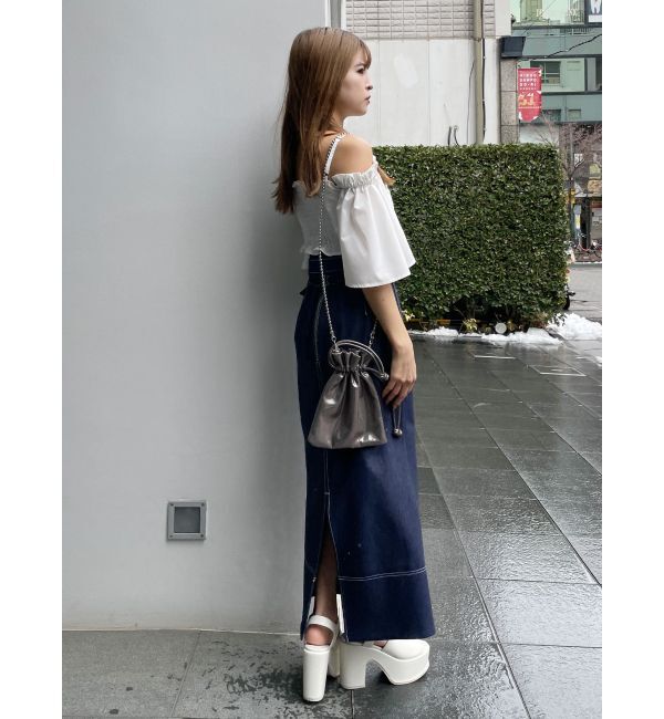 MURUA「オフショルクロップドブラウス」|シャツ・ブラウス|