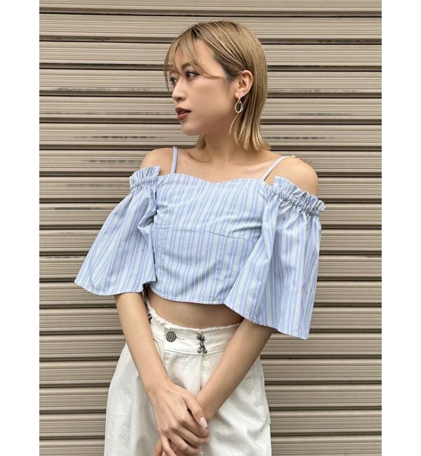 MURUA「オフショルクロップドブラウス」|シャツ・ブラウス|