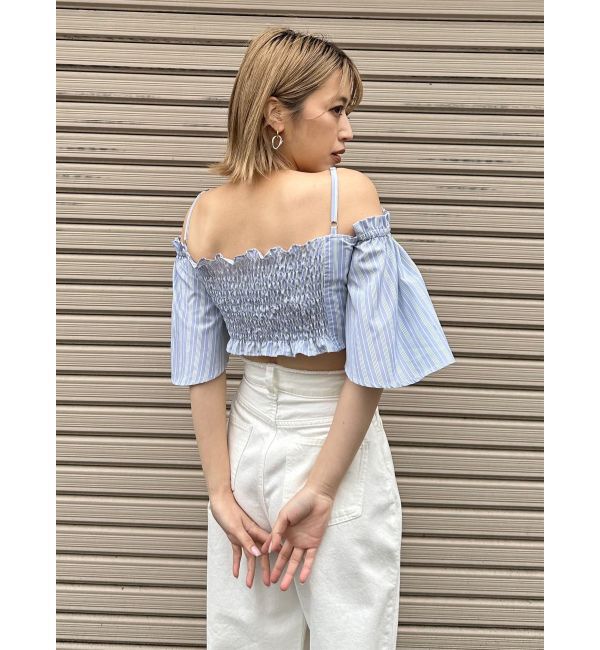 MURUA「オフショルクロップドブラウス」|シャツ・ブラウス|