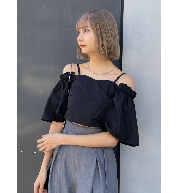 MURUA「オフショルクロップドブラウス」|シャツ・ブラウス|