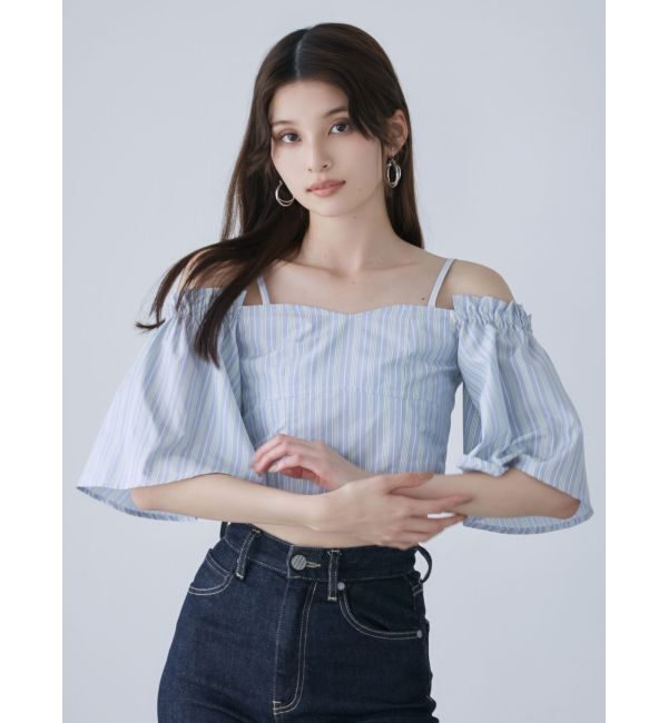 MURUA「オフショルクロップドブラウス」|シャツ・ブラウス|