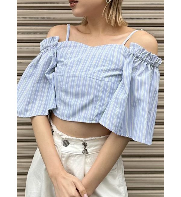 MURUA「オフショルクロップドブラウス」|シャツ・ブラウス|ミックス