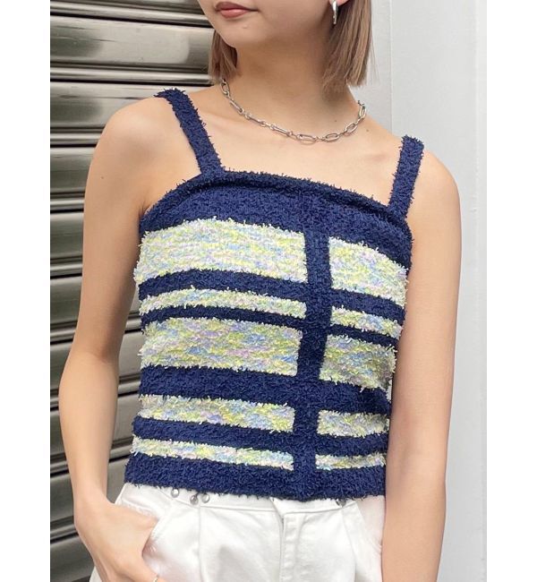 MURUA「ボーダーキャミ」|キャミソール|ネイビー