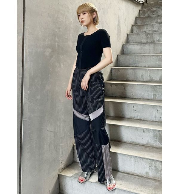 MURUA「ホックデザインハーフスリーブニット」|ニット・セーター|