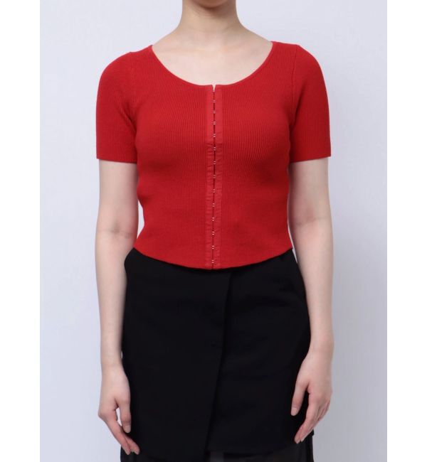 MURUA「ホックデザインハーフスリーブニット」|ニット・セーター|