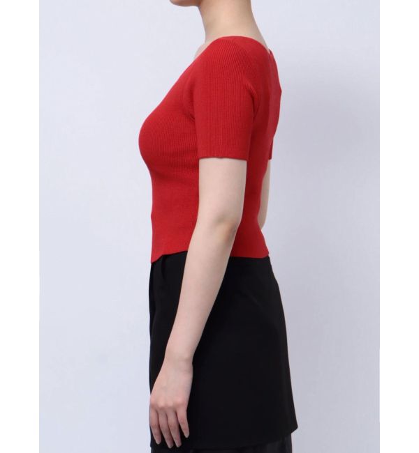 MURUA「ホックデザインハーフスリーブニット」|ニット・セーター|