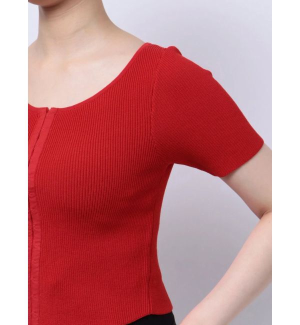 MURUA「ホックデザインハーフスリーブニット」|ニット・セーター|