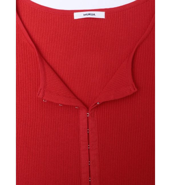 MURUA「ホックデザインハーフスリーブニット」|ニット・セーター|
