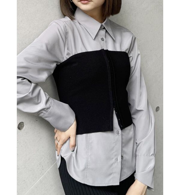 MURUA「フロントホックニットビスチェ」|ニット・セーター|ブラック