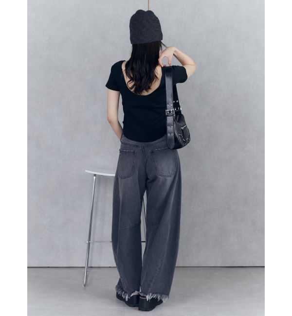 MURUA「バックシャンリブカットソー」|Tシャツ・カットソー|