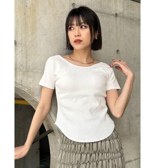 MURUA「バックシャンリブカットソー」|Tシャツ・カットソー|