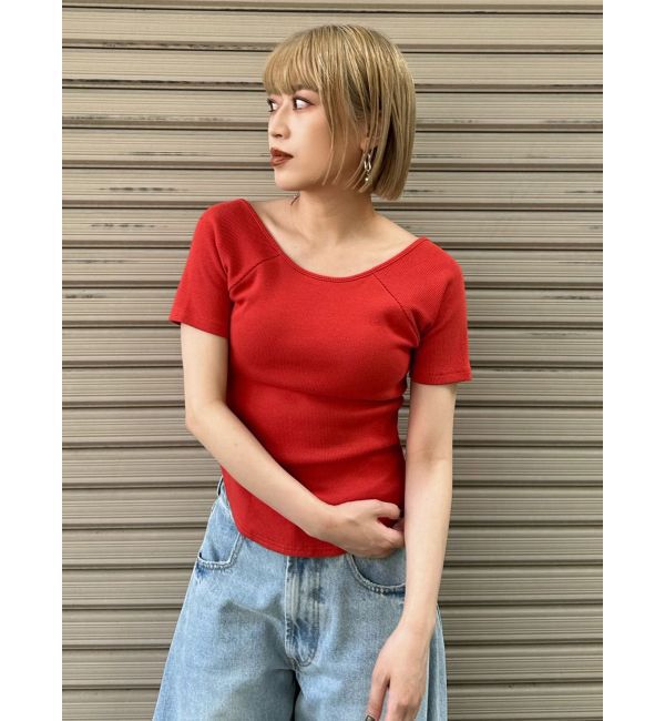MURUA「バックシャンリブカットソー」|Tシャツ・カットソー|