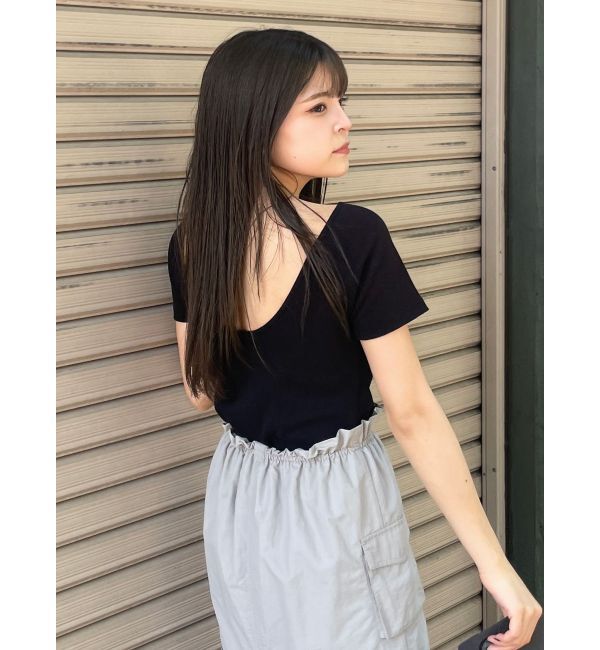 MURUA「バックシャンリブカットソー」|Tシャツ・カットソー|
