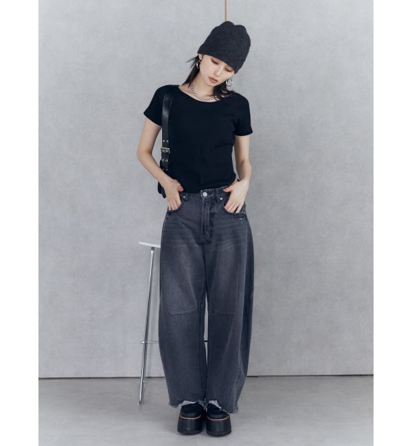 MURUA「バックシャンリブカットソー」|Tシャツ・カットソー|