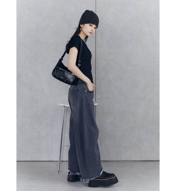 MURUA「バックシャンリブカットソー」|Tシャツ・カットソー|