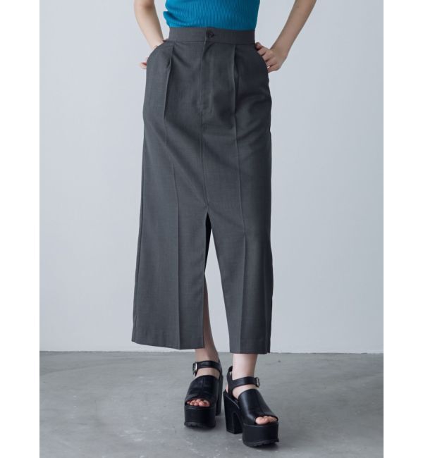 MURUA「センタープレスナロースカート」|スカート|