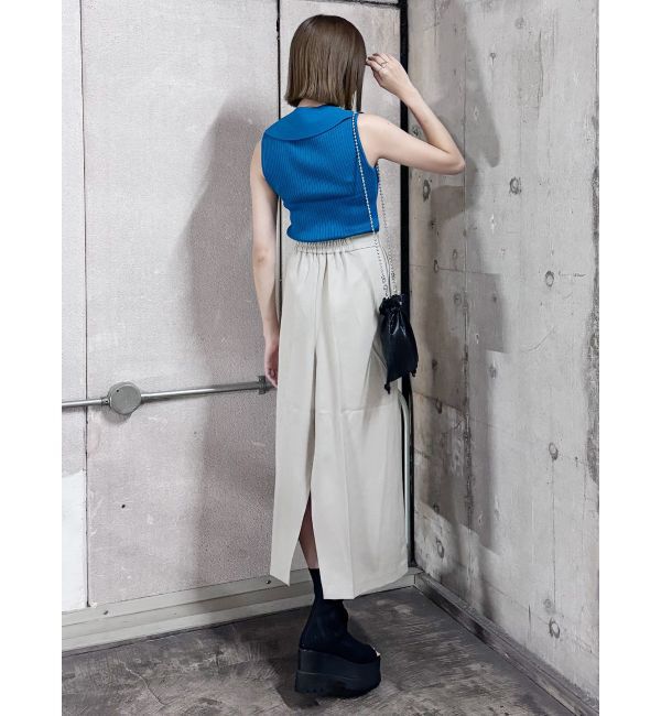 MURUA「センタープレスナロースカート」|スカート|