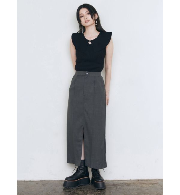 MURUA「センタープレスナロースカート」|スカート|