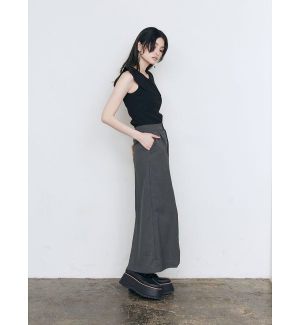 MURUA「センタープレスナロースカート」|スカート|