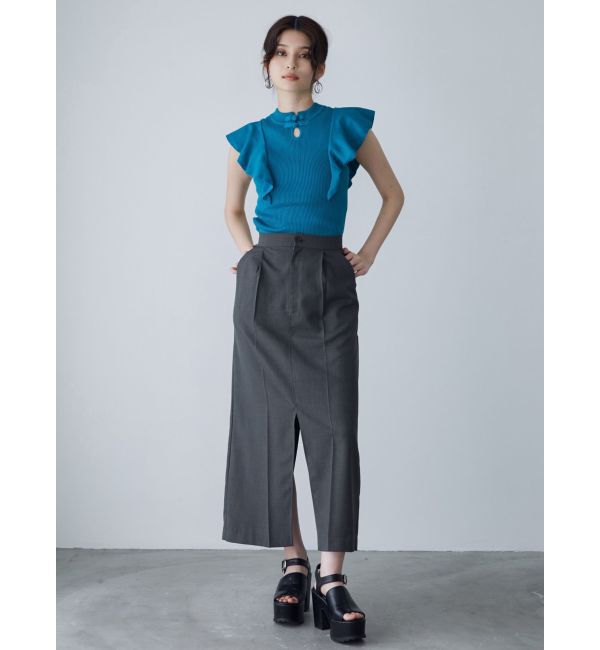 MURUA「センタープレスナロースカート」|スカート|