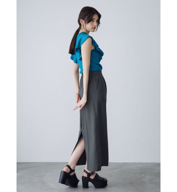 MURUA「センタープレスナロースカート」|スカート|