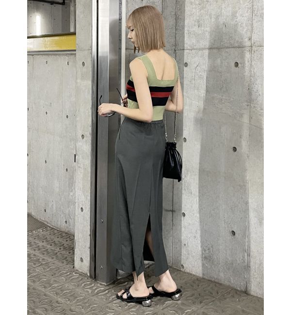 MURUA「センタープレスナロースカート」|スカート|