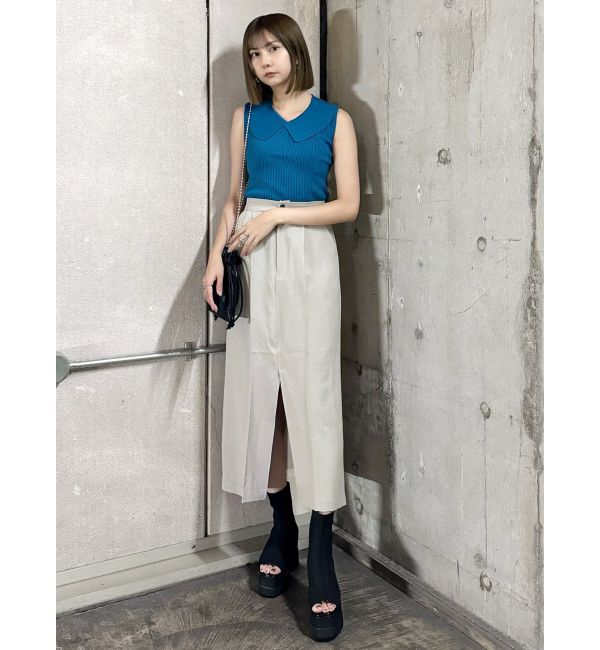 MURUA「センタープレスナロースカート」|スカート|