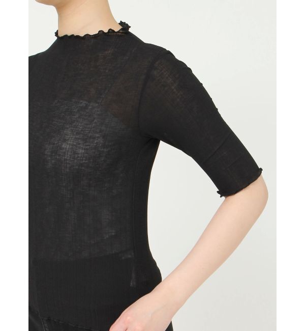 MURUA「ボトルネックシアーカットトップス」|Tシャツ・カットソー|