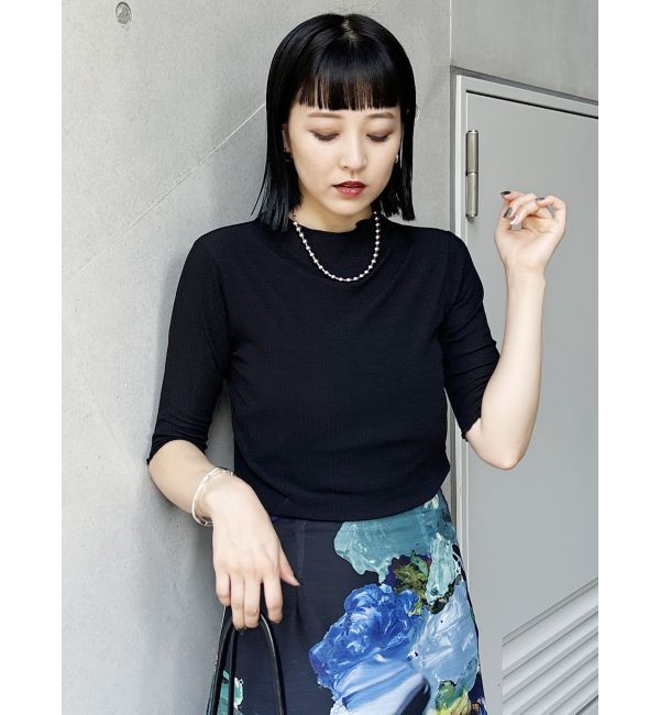 MURUA「ボトルネックシアーカットトップス」|Tシャツ・カットソー|