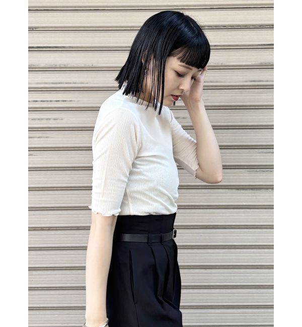 MURUA「ボトルネックシアーカットトップス」|Tシャツ・カットソー|