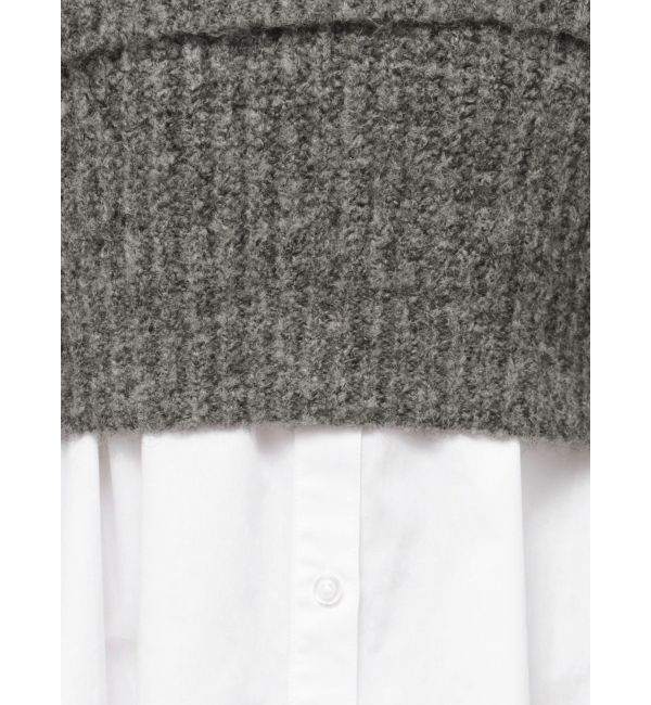 MURUA「オフショルニット&times;ミニシャツワンピSET」|ワンピース|