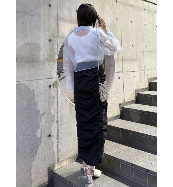 MURUA「ファスナースリットギャザースカート」|スカート|