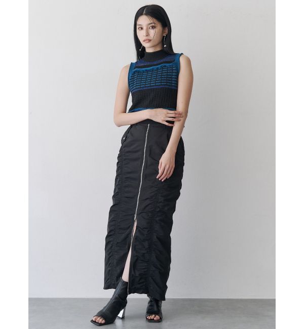 MURUA「ファスナースリットギャザースカート」|スカート|