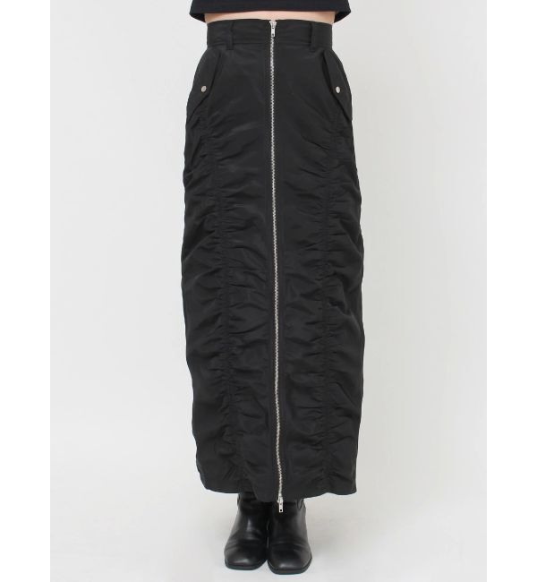 MURUA「ファスナースリットギャザースカート」|スカート|