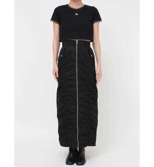 MURUA「ファスナースリットギャザースカート」|スカート|