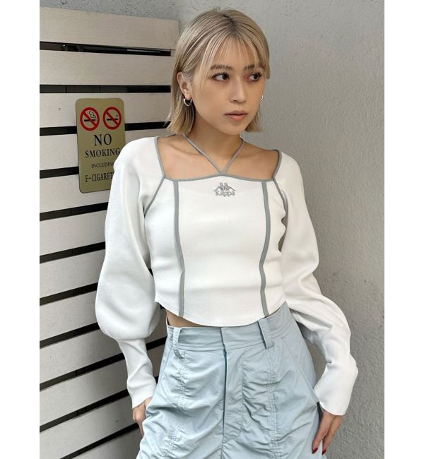 MURUA「【Kappa】トリミングリボンネックニット」|ニット・セーター|