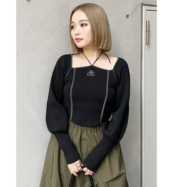 MURUA「【Kappa】トリミングリボンネックニット」|ニット・セーター|
